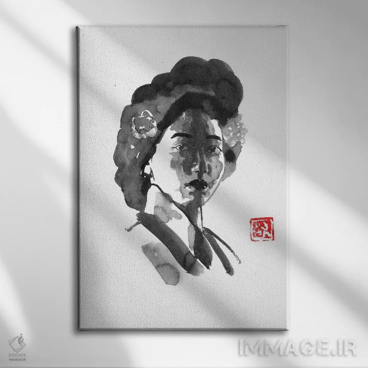 تابلو دکوراتیو طرف تاریک ملکه اثر پشان - نمای روبهرو روی دیوار