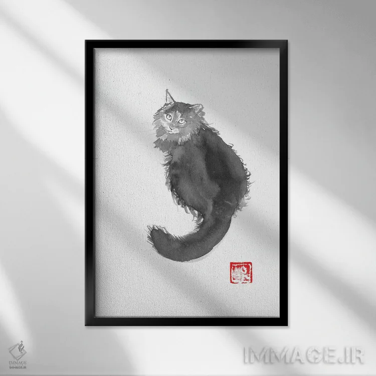 تابلو دکوراتیو پادی انتیر اثر پشان - نمای قابدار مشکی