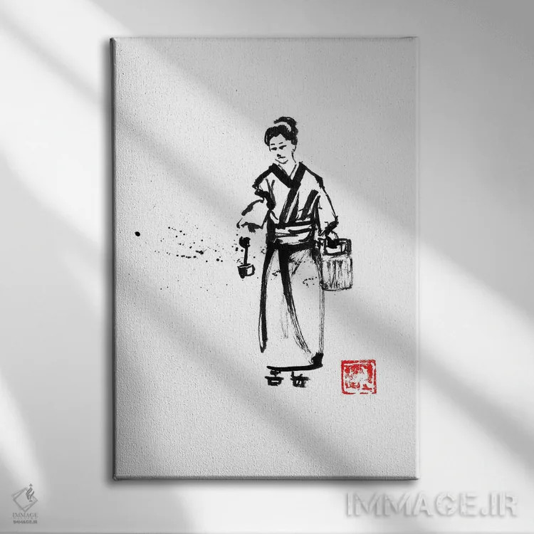 تابلو دکوراتیو اچیمیزو اثر پشان - نمای روبهرو روی دیوار