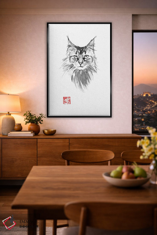 تابلو دکوراتیو مین کوون اثر پشان - D4B