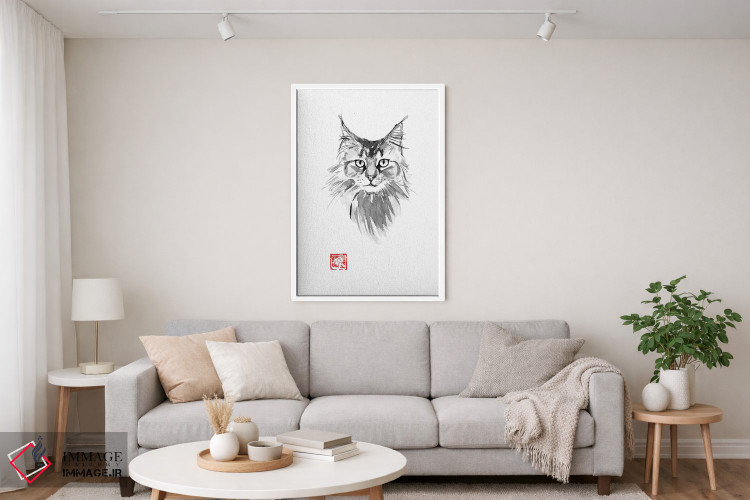 تابلو دکوراتیو مین کوون اثر پشان - D5W