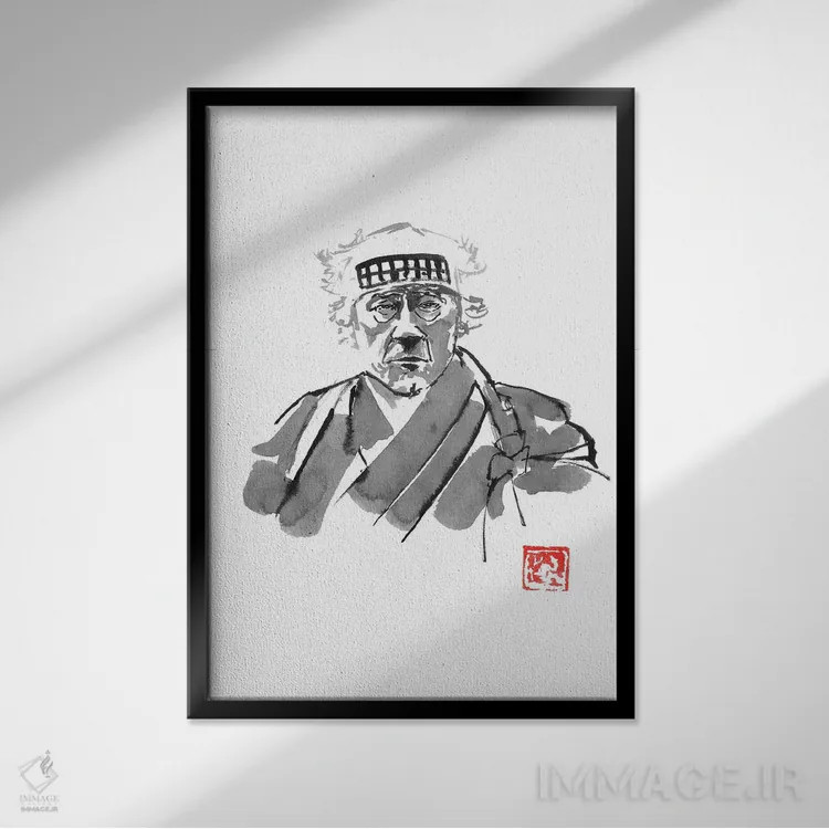 تابلو دکوراتیو رهبر قبیله اثر پشان - نمای قابدار مشکی