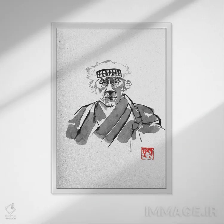تابلو دکوراتیو رهبر قبیله اثر پشان - نمای قابدار سفید