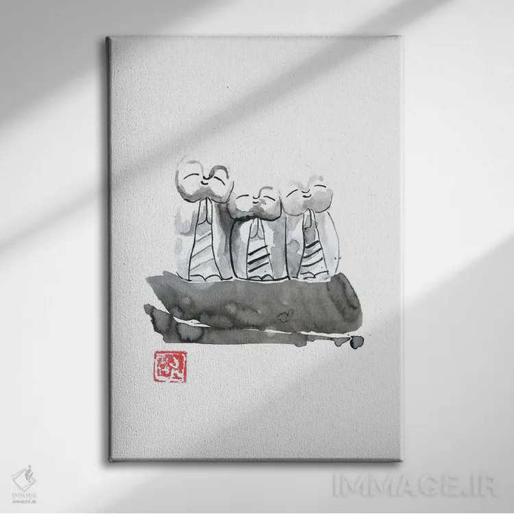 تابلو دکوراتیو جی زو اثر پشان - نمای روبهرو روی دیوار