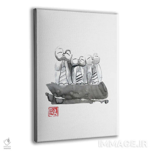 تابلو دکوراتیو جی زو اثر پشان - نمای پرسپکتیو محصول