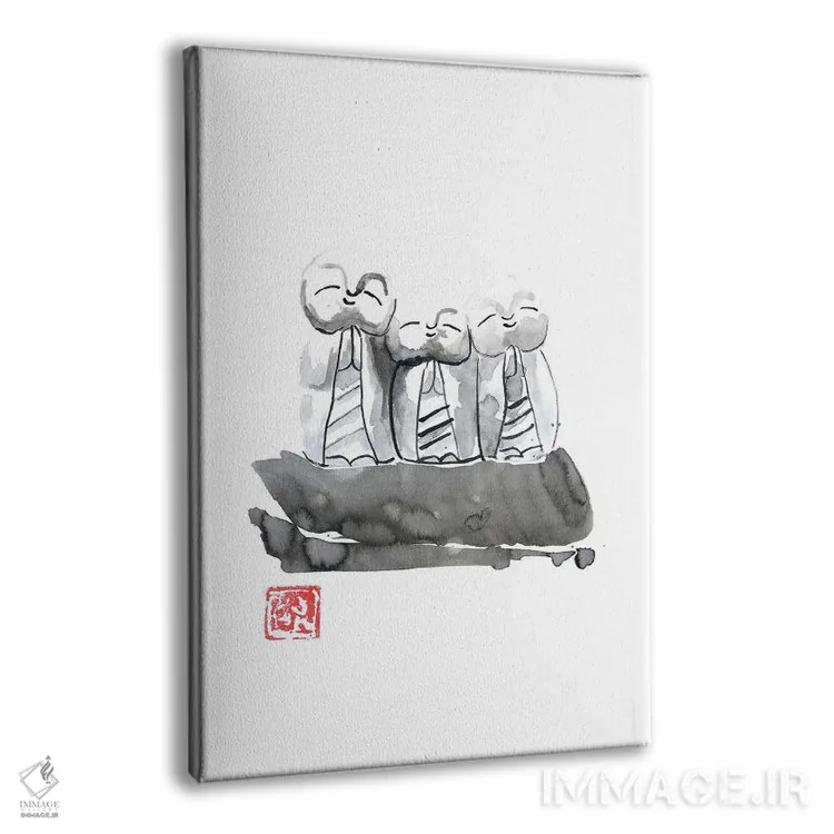 تابلو دکوراتیو جی زو اثر پشان - نمای پرسپکتیو محصول