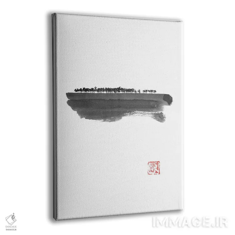 تابلو مینیمال هاجو بیهار اثر پشان - نمای پرسپکتیو محصول