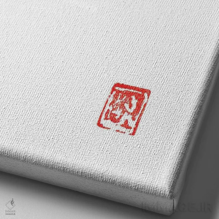 تابلو مینیمال گربه اثر پشان - نمای نزدیک بافت بوم