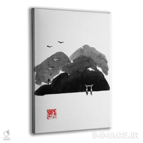 تابلو انتزاعی دروازه کوه اثر پشان - نمای پرسپکتیو محصول