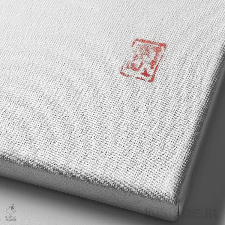 تابلو مینیمال هاجو بیهار اثر پشان - نمای نزدیک بافت بوم