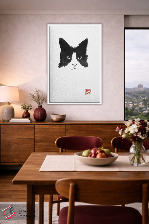 تابلو مینیمال گربه اثر پشان - D3W