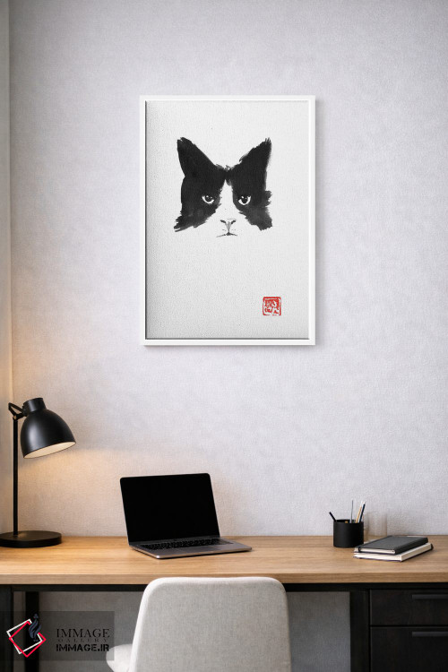 تابلو مینیمال گربه اثر پشان - D1W