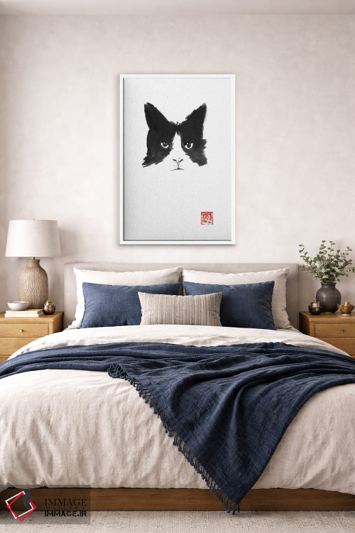 تابلو مینیمال گربه اثر پشان - D4W