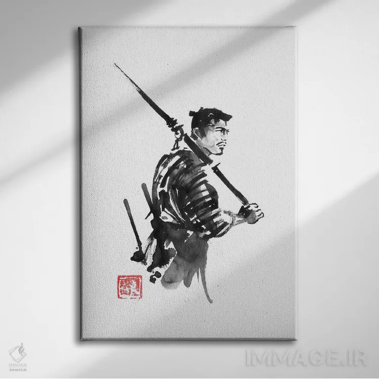 تابلو دکوراتیو یکی از 7 اثر پشان - نمای روبهرو روی دیوار
