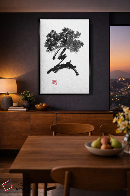 تابلو مینیمال درخت چرخان اثر پشان - D2B