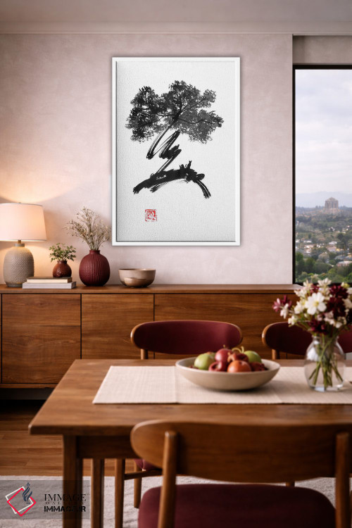 تابلو مینیمال درخت چرخان اثر پشان - D3W