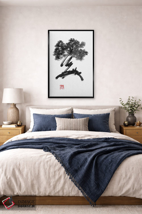 تابلو مینیمال درخت چرخان اثر پشان - D6B