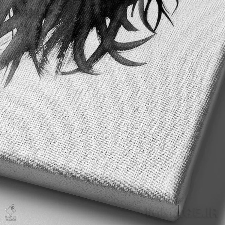 تابلو دکوراتیو چهره زن اثر پشان - نمای نزدیک بافت بوم