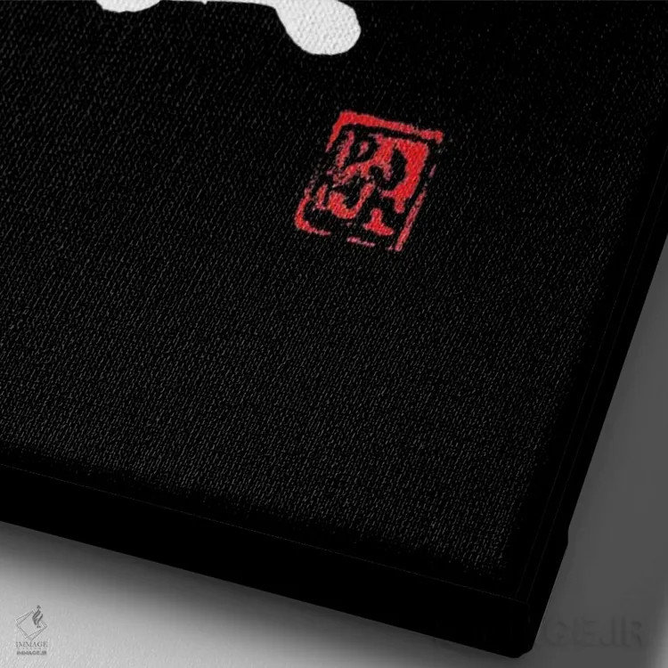 تابلو مینیمال کپور کوی اثر پشان - نمای نزدیک بافت بوم