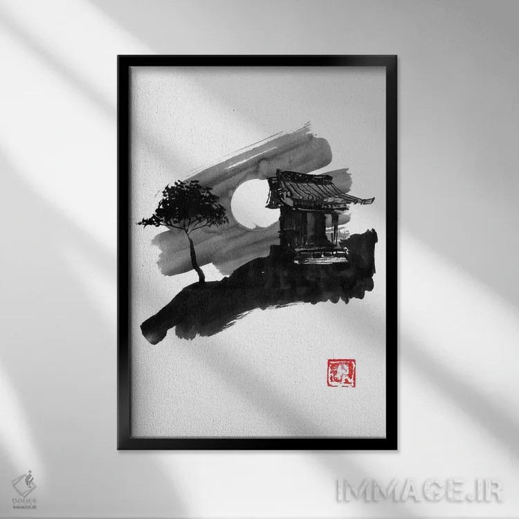 تابلو دکوراتیو مقبره اثر پشان - نمای قابدار مشکی