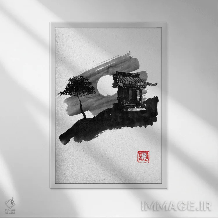 تابلو دکوراتیو مقبره اثر پشان - نمای قابدار سفید