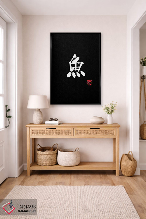 تابلو مینیمال ماهی اثر پشان - D5B