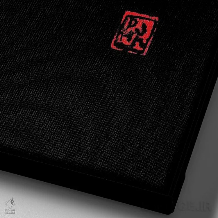 تابلو مینیمال توکیو اثر پشان - نمای نزدیک بافت بوم