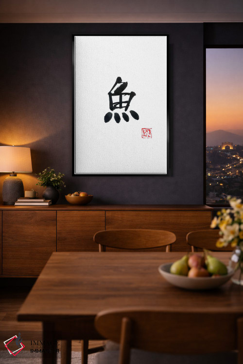 تابلو مینیمال ماهی اثر پشان - D3B