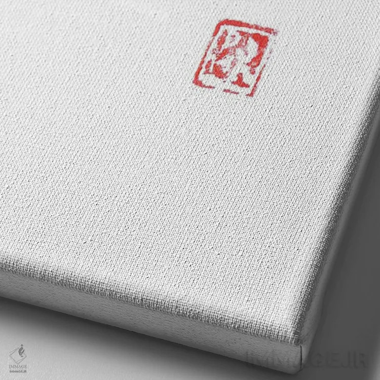 تابلو مینیمال توکیو اثر پشان - نمای نزدیک بافت بوم