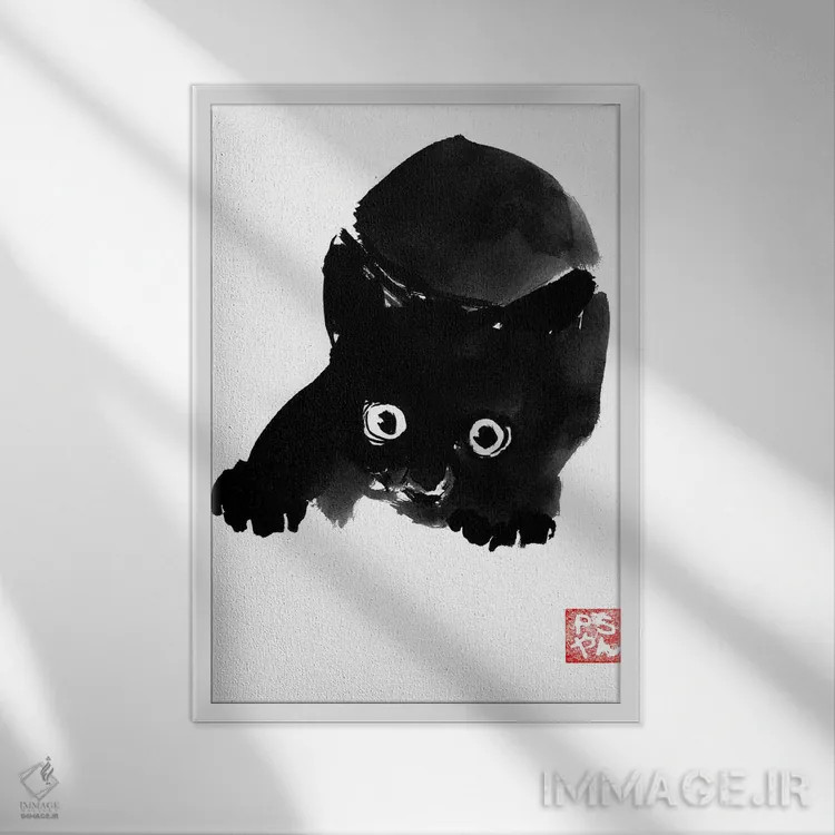 تابلو دکوراتیو ترس اثر پشان - نمای قابدار سفید