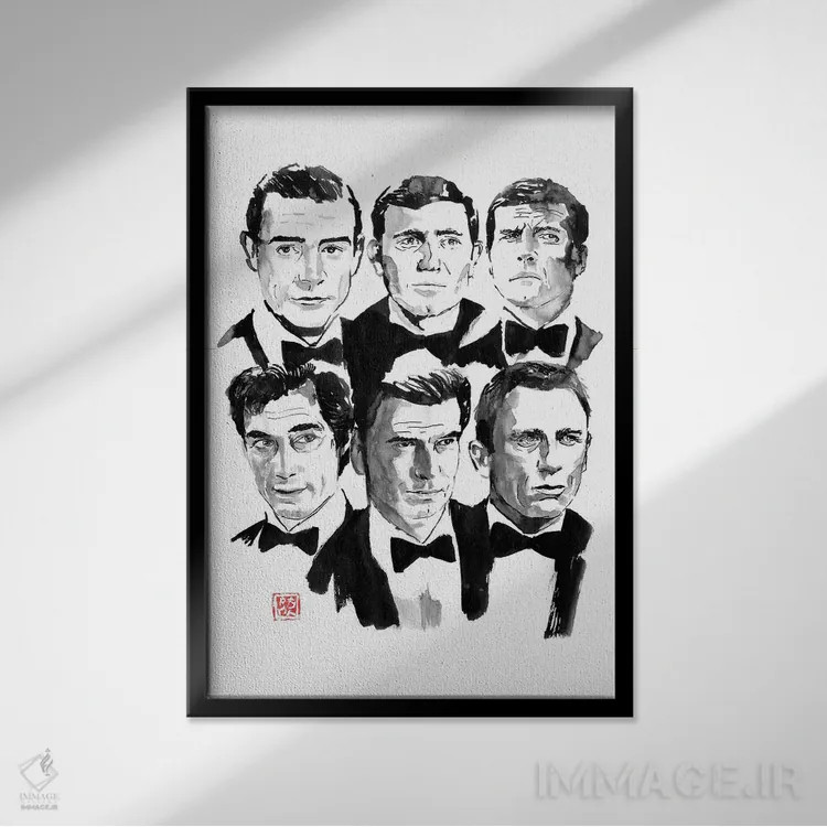 تابلو دکوراتیو پیوندها اثر پشان - نمای قابدار مشکی