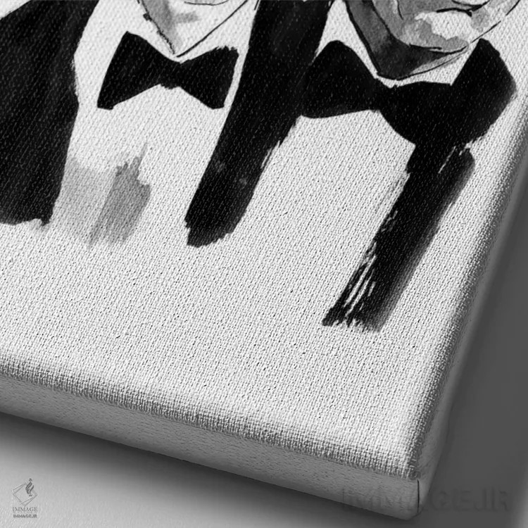 تابلو دکوراتیو پیوندها اثر پشان - نمای نزدیک بافت بوم