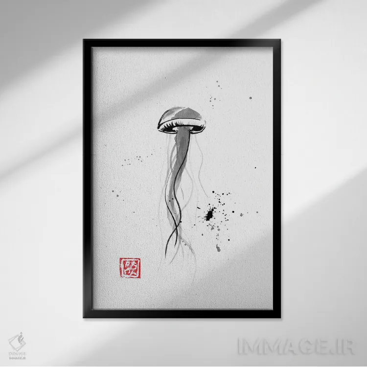 تابلو دکوراتیو مدوز II اثر پشان - نمای قابدار مشکی