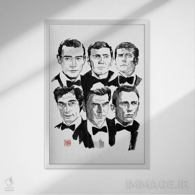 تابلو دکوراتیو پیوندها اثر پشان - نمای قابدار سفید