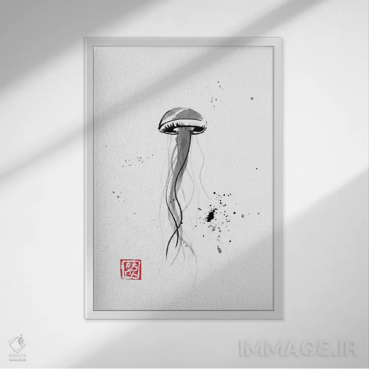تابلو دکوراتیو مدوز II اثر پشان - نمای قابدار سفید