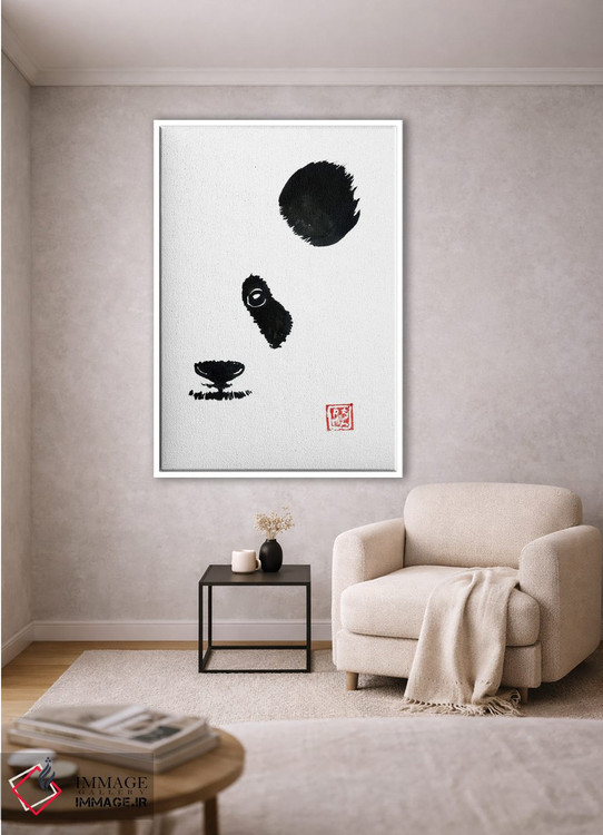 تابلو مینیمال نیمه پاندای اثر پشان - D1W