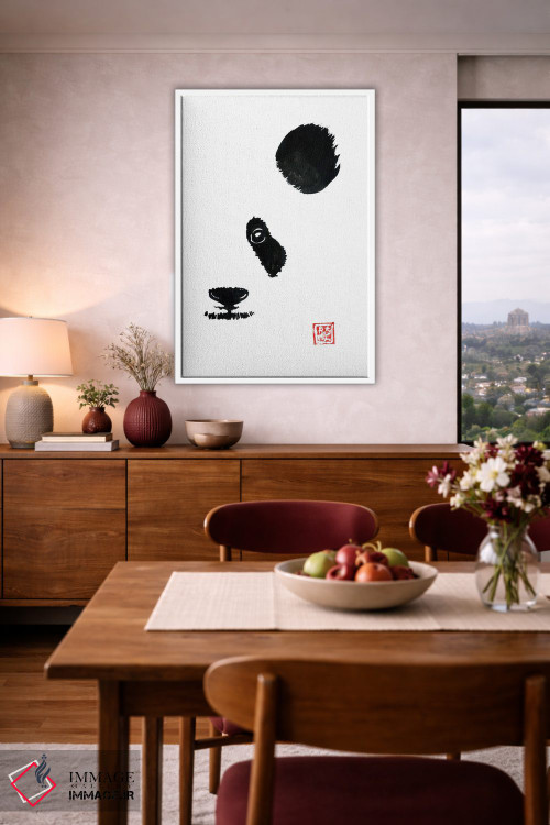 تابلو مینیمال نیمه پاندای اثر پشان - D4W