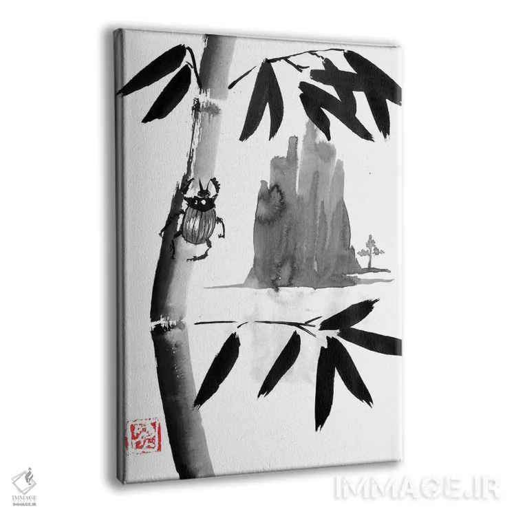 تابلو دکوراتیو سوسک و کوه II اثر پشان - نمای پرسپکتیو محصول