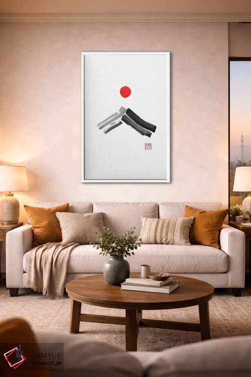 تابلو مینیمال فنگ شویی فوجی سان اثر پشان - D1W