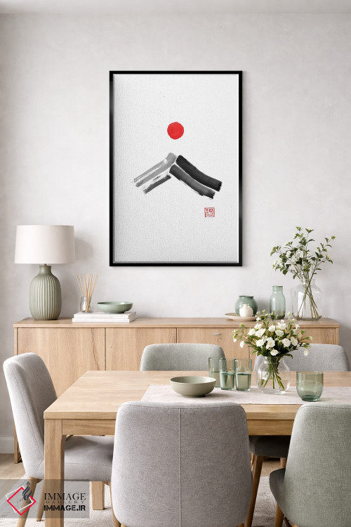 تابلو مینیمال فنگ شویی فوجی سان اثر پشان - D6B