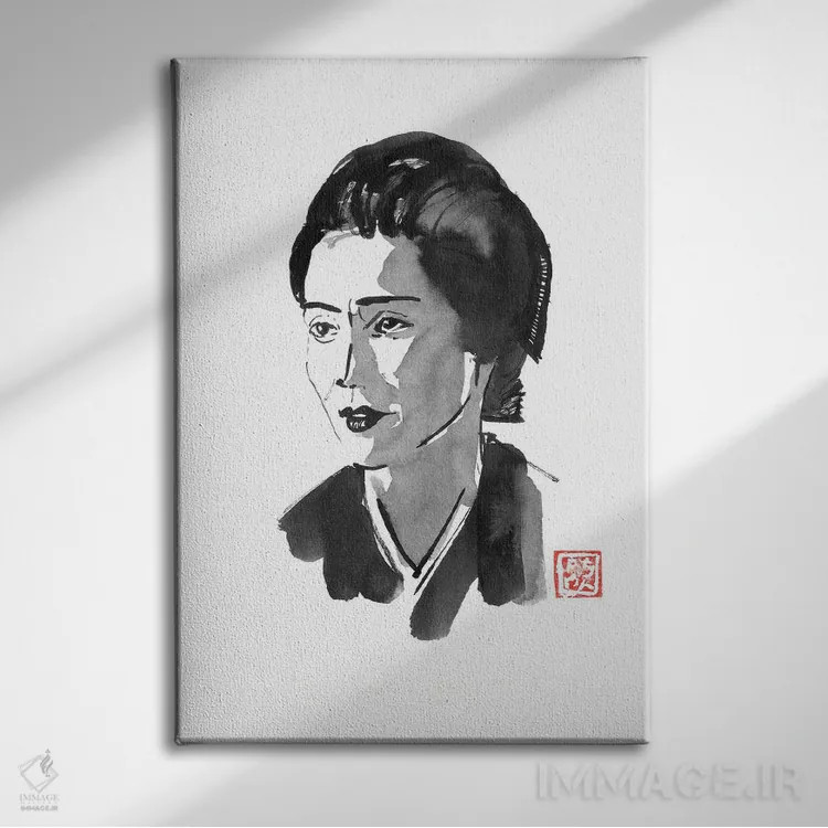 تابلو دکوراتیو عاشق اثر پشان - نمای روبهرو روی دیوار