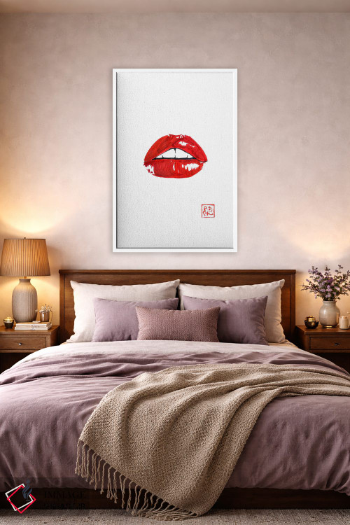 تابلو دکوراتیو لب های قرمز اثر پشان - D2W