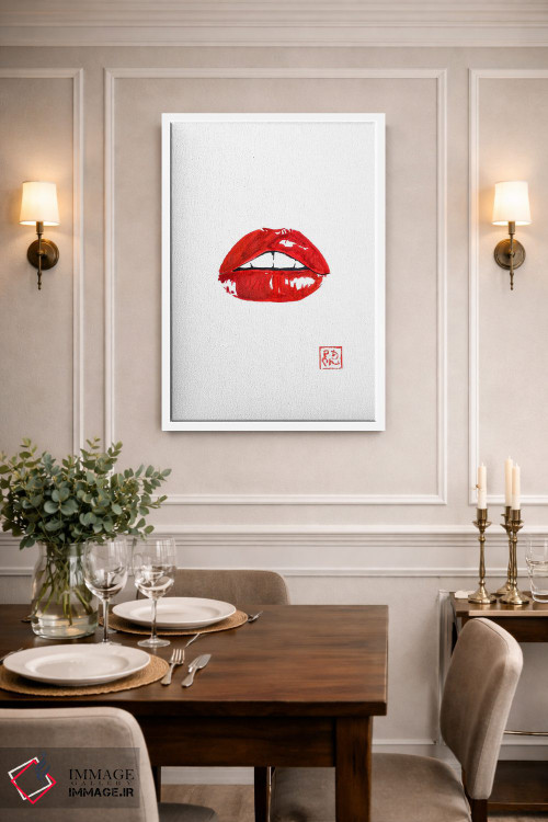 تابلو دکوراتیو لب های قرمز اثر پشان - D1W