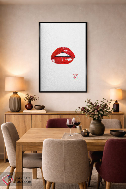 تابلو دکوراتیو لب های قرمز اثر پشان - D4B