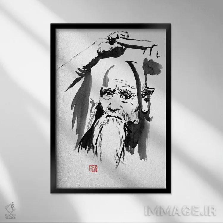 تابلو دکوراتیو او سنسی II اثر پشان - نمای قابدار مشکی
