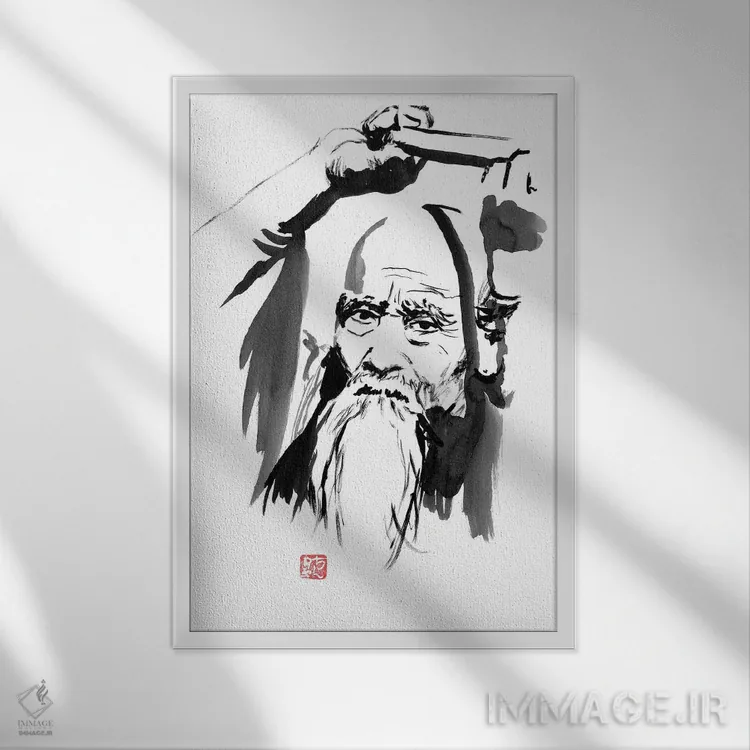 تابلو دکوراتیو او سنسی II اثر پشان - نمای قابدار سفید