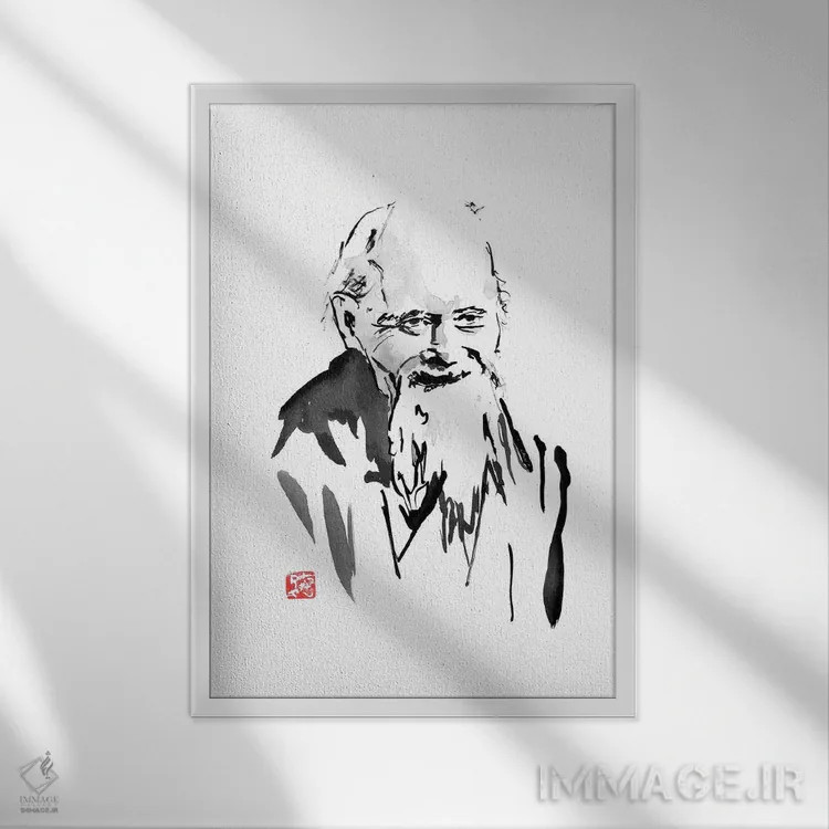 تابلو دکوراتیو او سنسی IV اثر پشان - نمای قابدار سفید