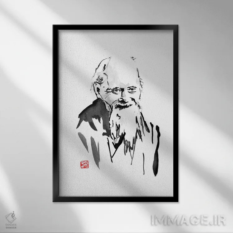 تابلو دکوراتیو او سنسی IV اثر پشان - نمای قابدار مشکی