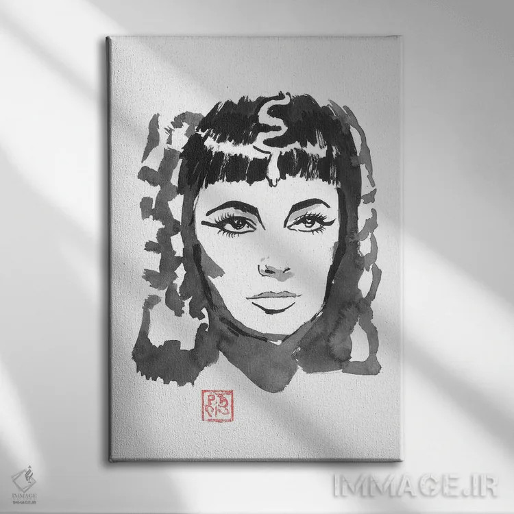 تابلو دکوراتیو کلئوپاترا اثر پشان - نمای روبهرو روی دیوار
