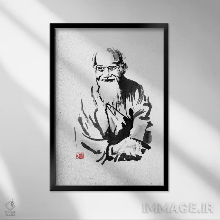 تابلو دکوراتیو سنسی V اثر پشان - نمای قابدار مشکی